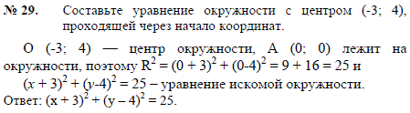 Составьте уравнение окружности с центром -3; 4, проходящей через начало координат.