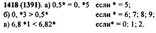 Какую цифру одну и ту же) можно подставить вместо звездочки чтобы было верно: а) 0,5*=0,*5; б) 0,*3 > 0,5*; в 6,8*1 < 6,82*?