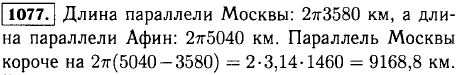 Радиусы географических параллелей земной поверхности, на которых расположены города Афины и Москва, соответственно равны 5040 км и 3580 км рис