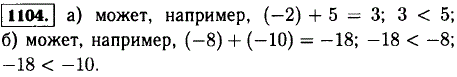 Может ли сумма двух чисел быть меньше: а) одного из слагаемых; б) каждого из слагаемых? Приведите примеры.