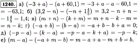 Напишите разность двух выражений и упростите её: а)-3 + a и a + 60,1; б) 3,2-n и-n + 1 ^4/5; в) m + n и k + m...