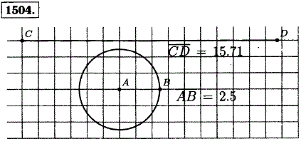 Начертите окружность, радиус которой 2,5 см, и отрезок, длина которого равна длине окружности длину окружности округлите до десятых долей сантиметра