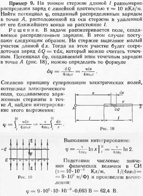 Заряд распределен равномерно. Заряд в тонком стержне. Тонкий стержень потенциал на оси. Потенциал стержня в точке. Тонкий стержень длиной л равномерно заряжен.