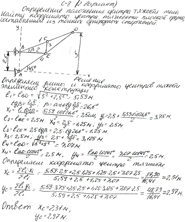 Задание С8 вариант 2.