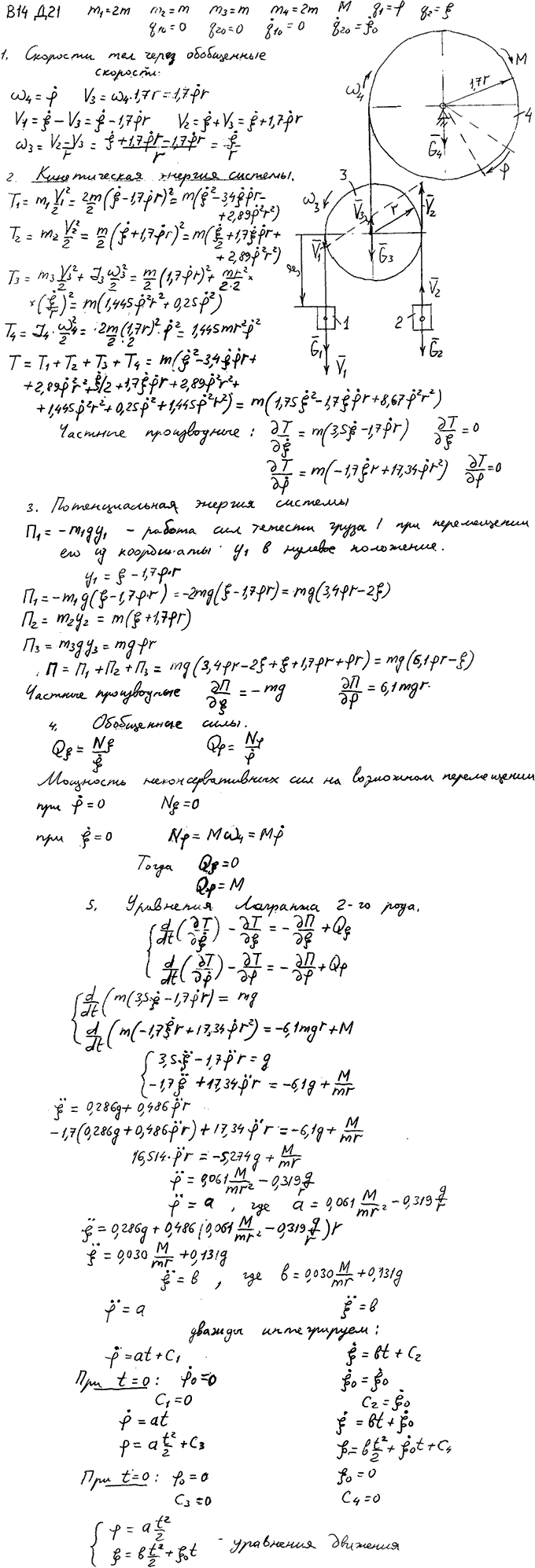 Задание Д.21 вариант 14.