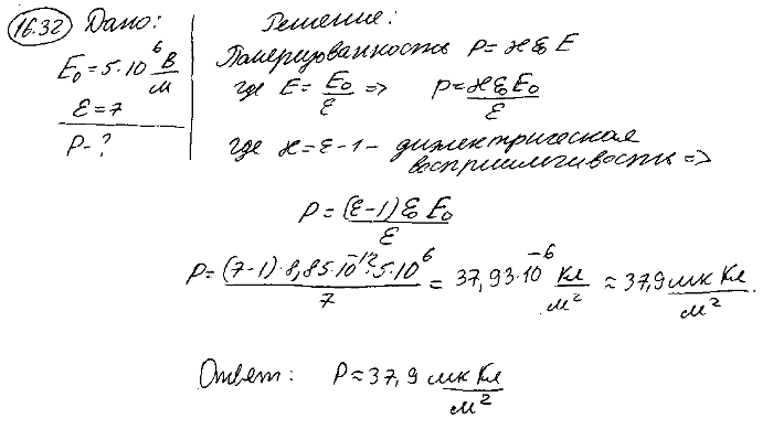Определить поляризованность P стекла, помещенного во внешнее электрическое поле напряженностью E0=5 МВ/м.