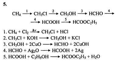 Составьте генетический ряд органических соединений, в состав молекул которых входит один атом углерода. Запишите уравнения реакций, с помощью