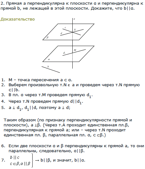Прямая а перпендикулярна к плоскости α и перпендикулярна к прямой b, не лежащей в этой плоскости. Докажите, что b||α.